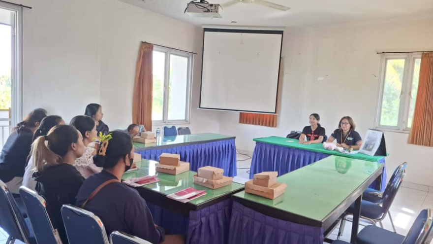 Pelaksanaan Kelas Ibu Hamil bertempat di Kantor Desa Kuwum, Kecamatan Marga, Kabupaten Tabanan