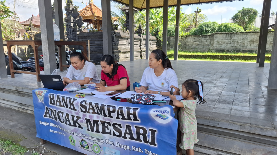 Bank Sampah Ancak Mesari di Balai Banjar Dinas Kuwum Ancak, Desa Kuwum, Kecamatan Marga, Kabupaten Tabanan