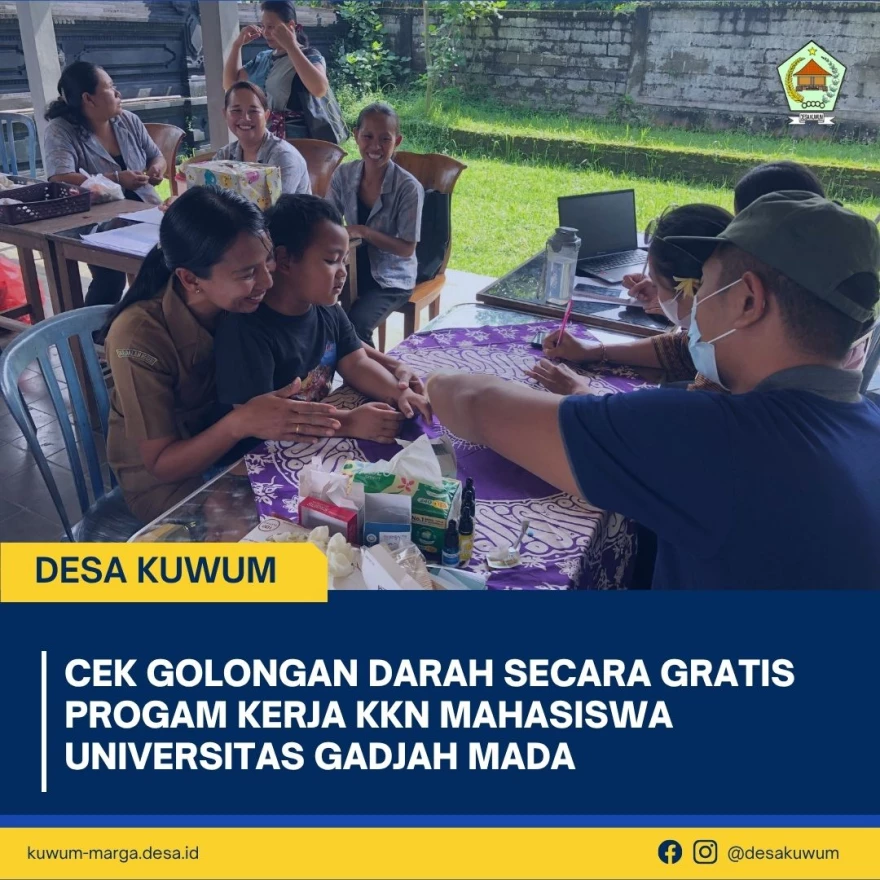 Cek Golongan Darah Gratis Program Kerja Mahasiswa KKN Universitas Gadjah Mada
