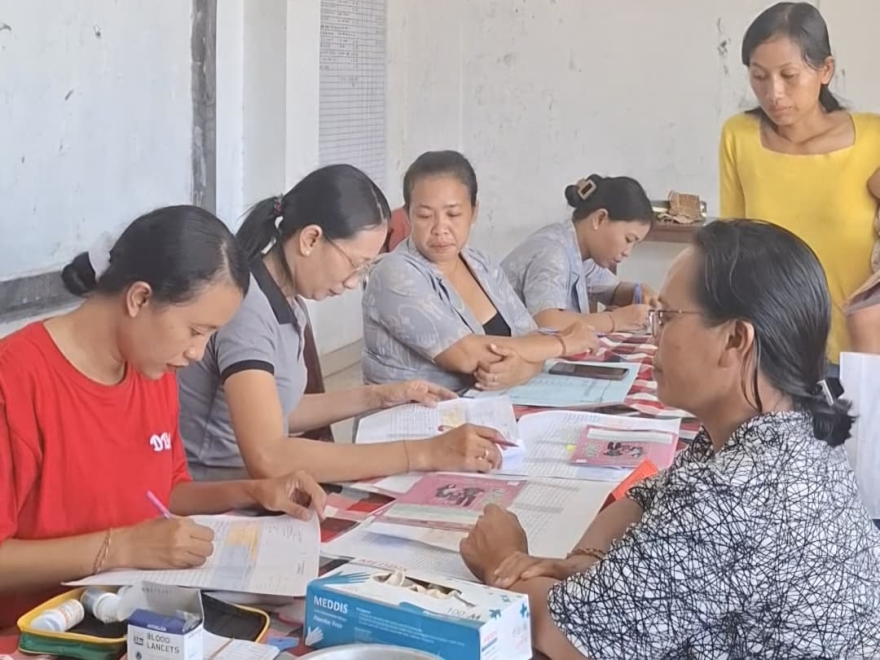 Posyandu Siklus Hidup 6 SPM Kenanga III di Balai Banjar Dinas Kuwum Anyar, Desa Kuwum, Kecamatan Marga Kabupaten Tabanan