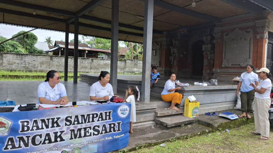 Bank Sampah Ancak Mesari di Balai Banjar Dinas Kuwum Ancak, Desa Kuwum, Kecamatan Marga, Kabupaten Tabanan